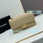 Copy Chane1 Classic 11.12 Handbag Khaki Grained Calfskin